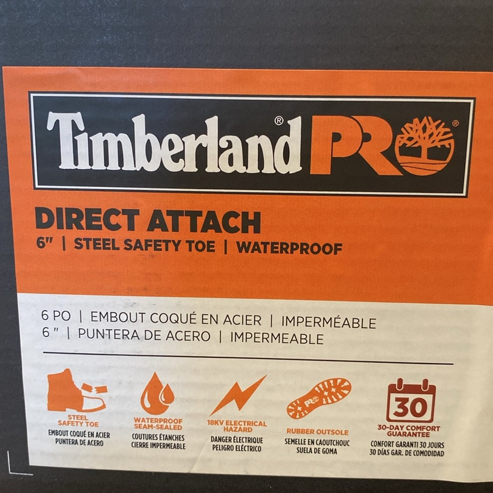 Men's Timberland PRO DIRECT ATTACH 6" Steel Toe Waterproof Work Boot Size 11 m - Picture 4 of 5